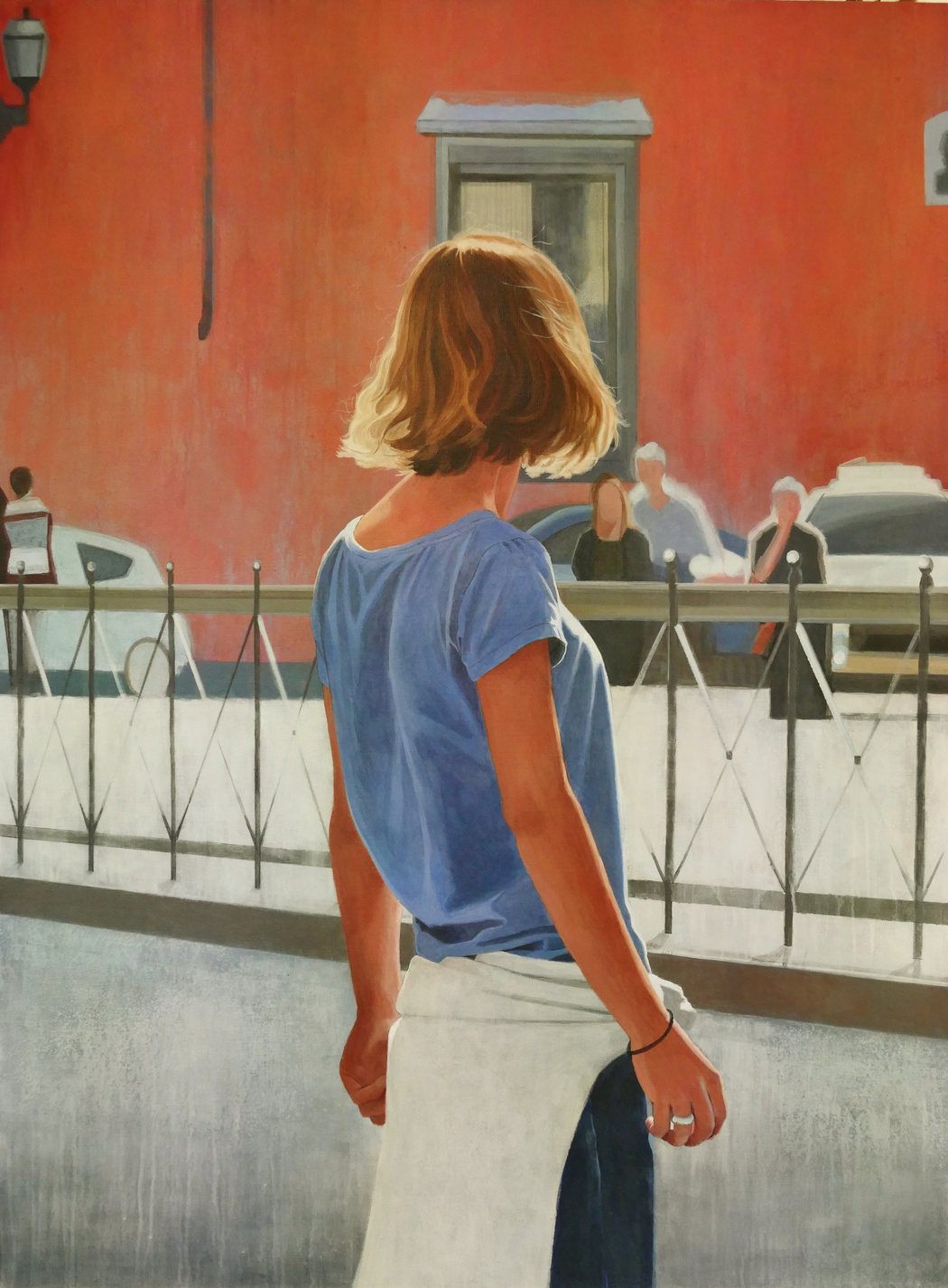 Antoine Denain, Eugénie à Florence, acrylique sur toile, 130/97cm, 2019